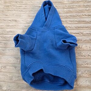 Zack & Zoey Basic Dog Hoodie Blue Sweatshirt Kangaroo Pocket Size Extra Small XS